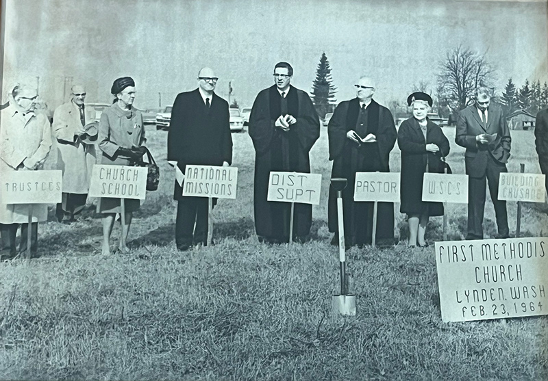 Ground-breaking United Methodist Church Lynden 1964